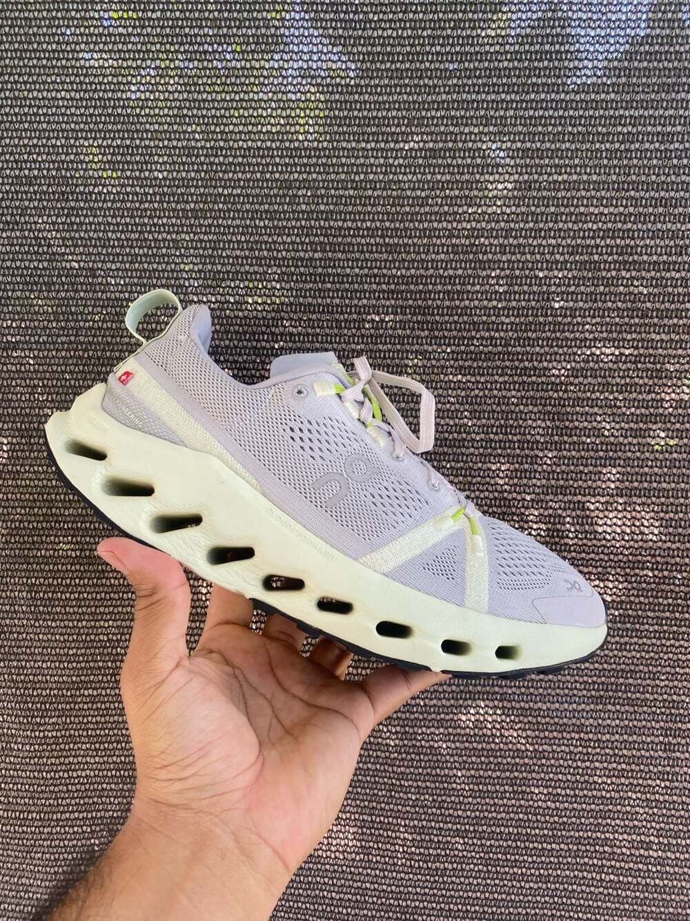 On Cloudsurfer Running Shoes Lavender/Pale Green